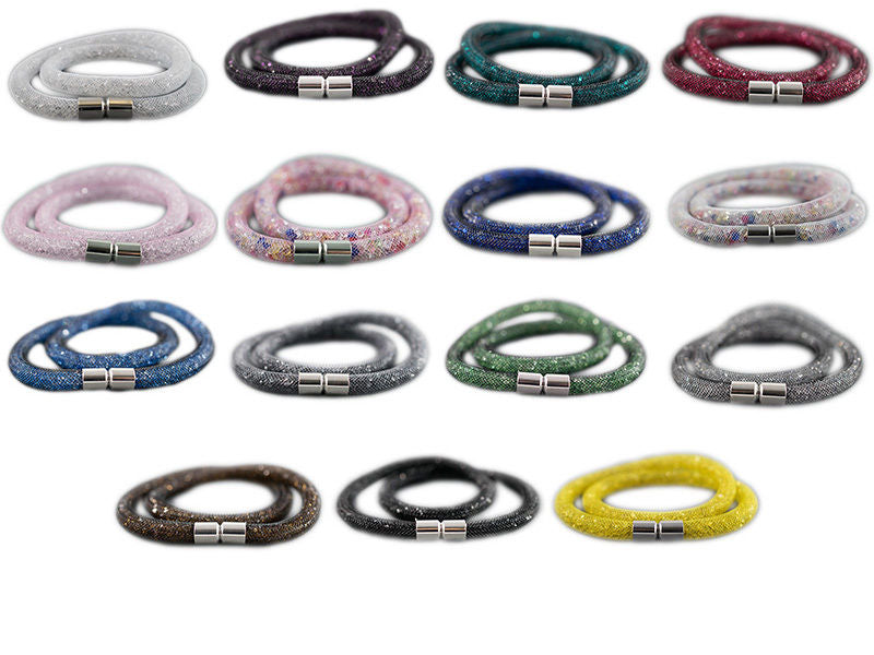 Halskette Star Dust mit Kristallen gefüllt